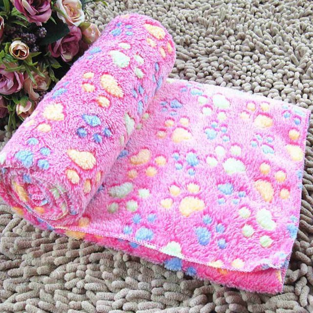 Suave Cálido Animal Polar Manta Cama Manta Almohadilla Perro Cachorro Animal-Rosa S Rojo Verde