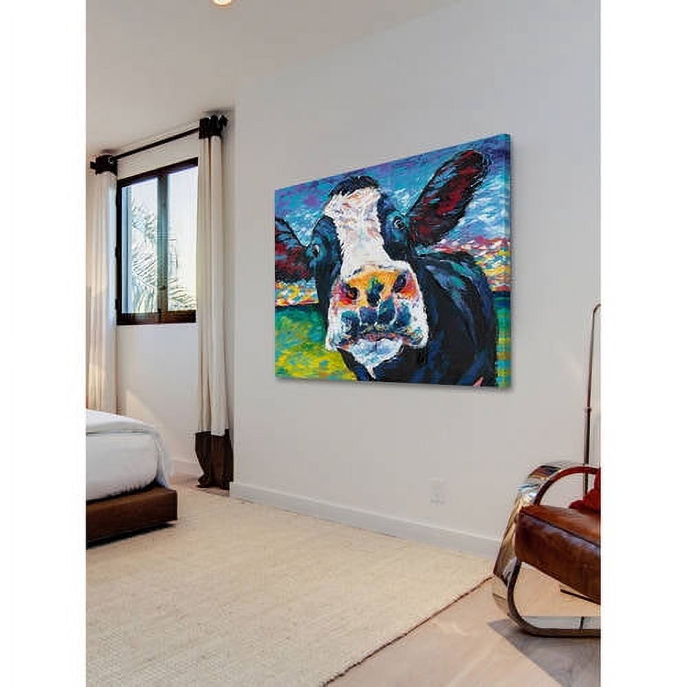Marmont Hill Curious Cow II Canvas Wall Art