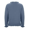thumbnail image 5 of Elegant Long Sleeve Ribbed Knit Cardigan for Women Cozy Soft Yarn Open Front Design with Fringe Trim Casual Comfort Wear Women Casual Dress Sweater Long Sleeve Hoodie Womens Long Hooded Sweatshirt, 5 of 5