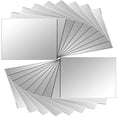thumbnail image 1 of Material para mascotas de calidad confiable, espejo autoadhesivo sin vidrio para decoración de pared, calidad de imagen clara con película protectora azul despegable para efecto espejo, plateado 15 X, 1 of 6