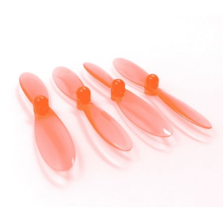 HobbyFlip Transparent Clear Orange Propeller Blades Props Rotor Set 55mm Factory Units Compatible with JXD 392