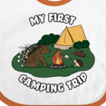 thumbnail image 4 of Inktastic My First Camping Trip-camping Hedgehog Boys or Girls Baby Bib, 4 of 4