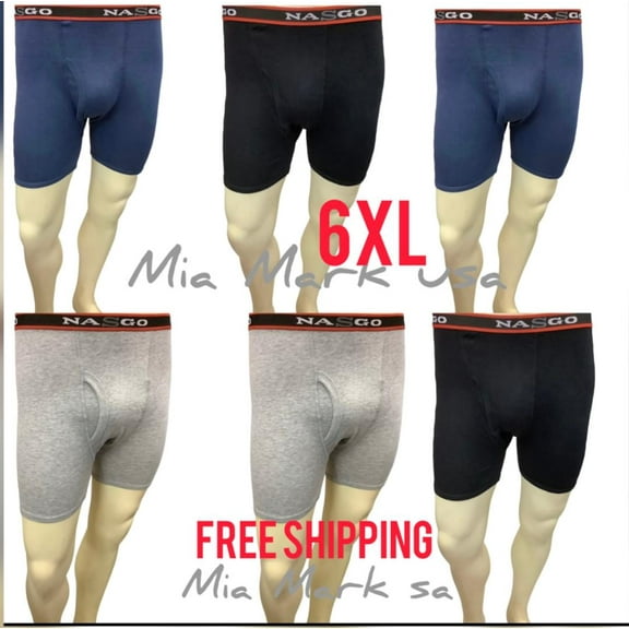 BRAND NEW MEN'S 4  PAIRS BOXER BRIEF UNDERWEAR SIZE-6 XL WITH FREE SHIPPING