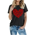 thumbnail image 4 of Fanxing Clearance Deals 2025 Women Love Heart Graphic Tees Shirt Short Sleeve Tops Tshirts Regular Fit Tunic Blouse for Juniors Teen Cute Funny Gift Clothes 2025, 4 of 5