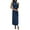Dark Blue, variant on FreshPretty Womens Sleeveless Cocktail Dresses Mock Neck Keyhole Elastic High Waist Evening Party Maxi Wedding Guest Dress