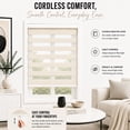 thumbnail image 2 of ShadesU Cordless Zebra Blinds Roller Shades, Cream, 76" W x 72" H, Cordless Safety Design,Free Stop Zebra Shades, Light Filtering, Privacy, Modern Style, Window Treatment,Aluminium Headrail, 2 of 9