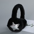 thumbnail image 1 of Versión coreana de orejeras de estrella de cinco puntas con lentejuelas, orejeras de felpa protectoras para los oídos, orejeras cálidas de invierno para mujer, 1 of 6