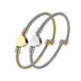 thumbnail image 5 of Pulsera de acero inoxidable color plata Yuxing forma de corazón letra modelo B 10639 B, 5 of 5