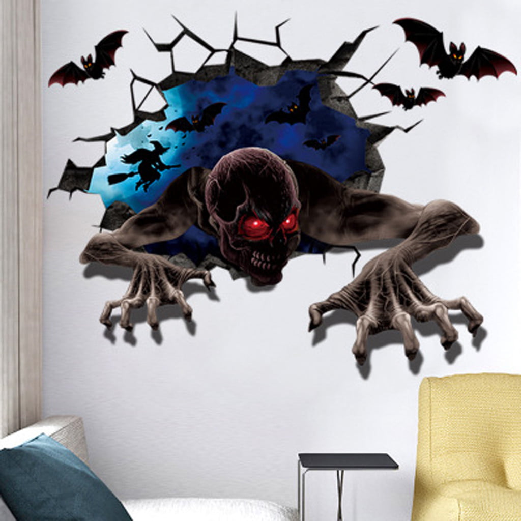 1pc DIY Halloween Wall Stickers Creative Mural Decals for Living Room Party Home
