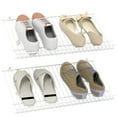 thumbnail image 1 of Gymax Ensemble de 2 Étagères en Fil Métallique Inclinées pour Chaussures avec Bord Rehaussé, 1 of 10
