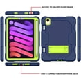 thumbnail image 2 of Case for iPad Mini 6, Slim Duty Drop Proof Shockproof Protective Cover with Stand and Pencil Holder for  Case for iPad Mini 6th Gen 8.3 inch (Navy Green), 2 of 12