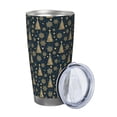 thumbnail image 2 of Rateoe Gold Snowflake Christmas Tree Printed Car Guy Gifts for Men Women Tumbler - 20oz/590ml Double Wall Vacuum Insulated Stainless Steel Travel Tumbler Cups with Lid & Straw-Without Straw, 2 of 8