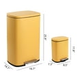 thumbnail image 5 of happimess Connor Rectangular 13.2-Gallon Trash Can with Soft-Close Lid and FREE Mini Trash Can, Daffodil Yellow, HPM1006L, 5 of 10