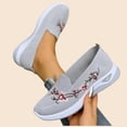thumbnail image 4 of Caywon Women Loafers Sneakers, Embroidered Floral Mesh, Breathable Lightweight Casual, Comfortable Ladies Shoes Zapatillas Mujer, 4 of 6