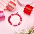 thumbnail image 5 of 180 Yards Pink Rattail Satin Cord 1mm Nylon String Bracelet String Thread Chinese Knotting Cord for Valentine Friendship Bracelet Necklace Macramé Trim Dream Catchers Braid Hair, 5 of 9