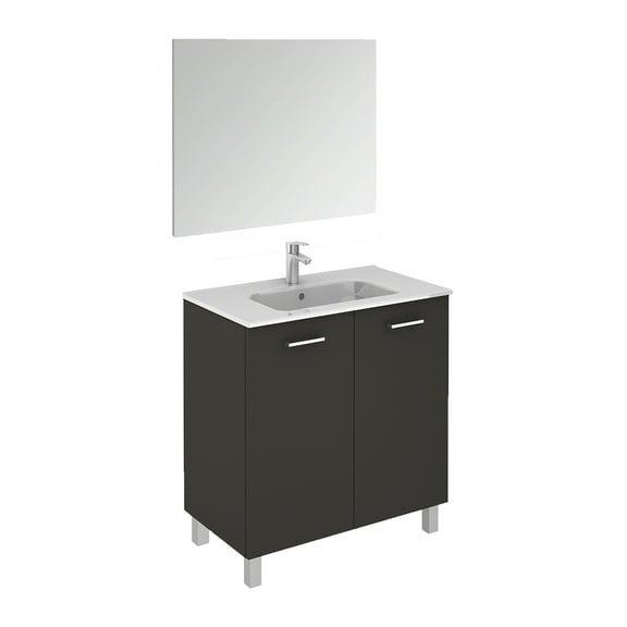 Ws Bath Collections Logic 80 Pack 1 Logic Vanities 32" Free Standing Single Basin Vanity