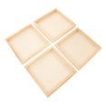 thumbnail image 3 of OULII 4Pcs Block Organization Tray with Wooden Material Square Shape Home Use, 3 of 5