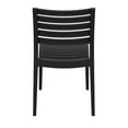 thumbnail image 5 of Luxury Commercial Living 33" Black Outdoor Patio Stackable Dining Chair, 5 of 9