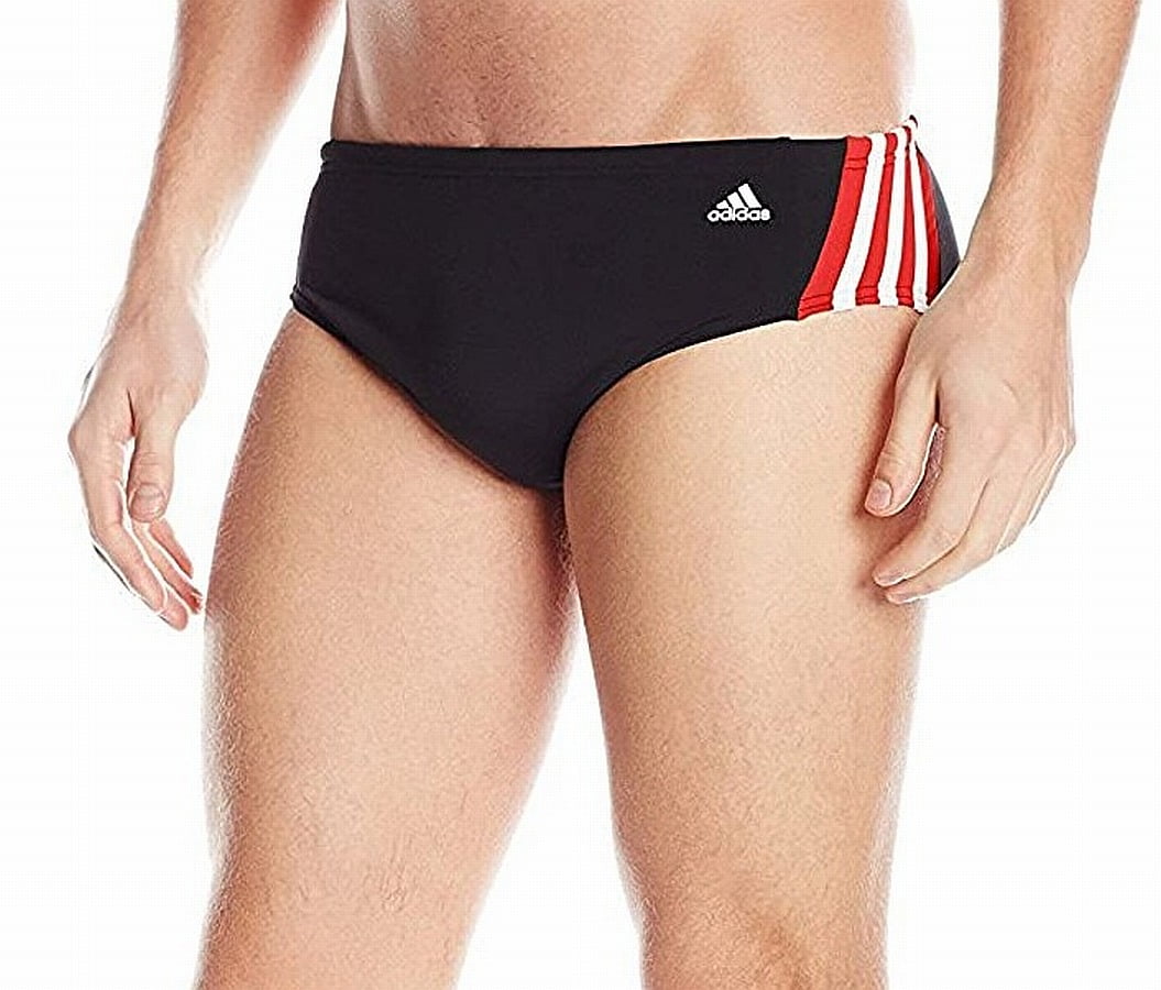 Adidas Mens Swimwear Red Splice Infinitex Swim Briefs 32 Walmart