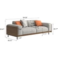 thumbnail image 4 of NessCarsti 64.56" Mid-Century Modern 2-Seater Fabric Sofa Couch with Sturdy Solid Wood Frame & High-Density Rebound Foam, Upholstered Futon-Style Furniture for Living Room, Apartment, Office, Gray, 4 of 6