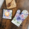 thumbnail image 5 of Pioneer Flower Kitchen Oven Mitt and Pot Holder Sets 2 Pcs for Baking, Cooking and Grilling, Heat Resistant Up To 392 °F, 5 of 7