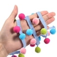 thumbnail image 4 of Uxcell 10 Yards Pom Pom Ball Fringe Trim Ribbon Sewing for DIY Crafts Rainbow, 4 of 6