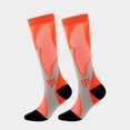 thumbnail image 1 of destyer Chaussettes de Soccer Confortables Respirantes Anti-Humidité Bas de Soccer Tube Moyen Extensible Sport Extérieur Escalade Randonnée Orange>L/TG, 1 of 8