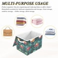 thumbnail image 6 of Yayeee Collapsible Cube Storage Bin with Lid Fabric Closet Decorative Basket with Handles, Art Water Lilies Pattern, 6 of 7
