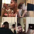 thumbnail image 2 of Espejo de 3 vías para cortar el cabello PIVBY 360° con altura ajustable, 2 of 6