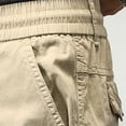 thumbnail image 3 of cllios Cargo Shorts for Men with Multi Pockets Casual Work Shorts Utility Athletic Shorts Fathers Day Gifts Khaki,XL, 3 of 7