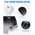 thumbnail image 5 of Dwelliawo Mens Swim Trunks with Compression Liner Pockets Drawstring Quick Dry Stretch Lined Funny Beach Swimming Surf 2XL, 5 of 5