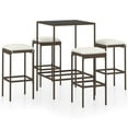 thumbnail image 6 of vidaXL Patio Bar Set Patio Bar Table and Stools with Cushions Poly Rattan, 6 of 116