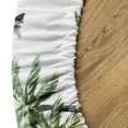 thumbnail image 5 of Ambesonne Palm Tree Fitted Round Tablecloth, Watercolor Trees Art, 40"- 44" Diameter, Grey Green White, 5 of 5