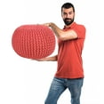 thumbnail image 2 of Lychee Knitted Cotton Pouf Ottoman, 2 of 6