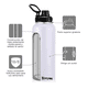 thumbnail image 5 of Termo  Bloosom Vaso-botella Acero Inoxidablecon Fría/caliente 40 Oz Blanco, 5 of 5