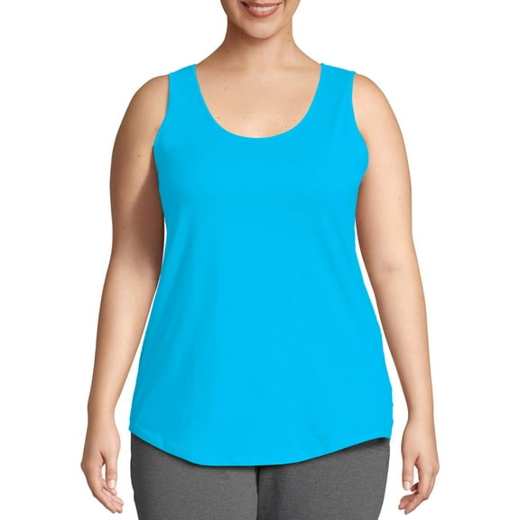 JMS by Hanes Women's Plus Size Shirttail Tank