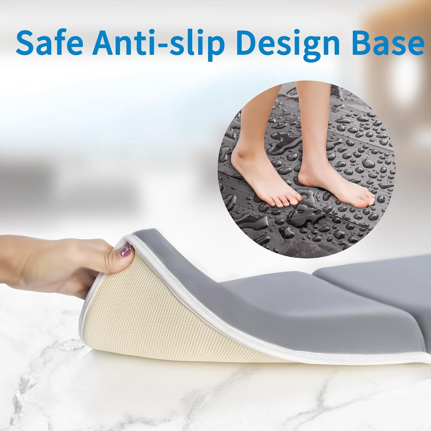 Bath Kneeler Pad, 1.5 inch Thick Kneeling Pad Mat, Foldable Painless Knee Cushion Mat, Non-Slip Bathtub Kneeler for Baby Bathing Parents