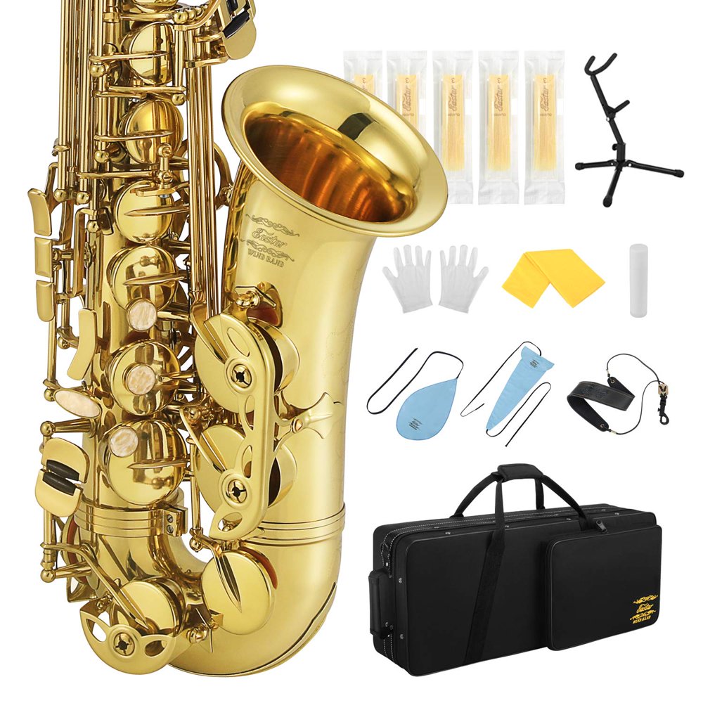 Eastar Professional Alto Saxophone E Flat Alto Saxophone Eb Saxophone Gold With Cleaning Cloth