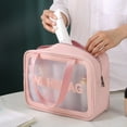 thumbnail image 5 of Net Red Cosmetic Bag Portable Washing Bag Alphabet Storage Bag Transparent Washing Bag, 5 of 7