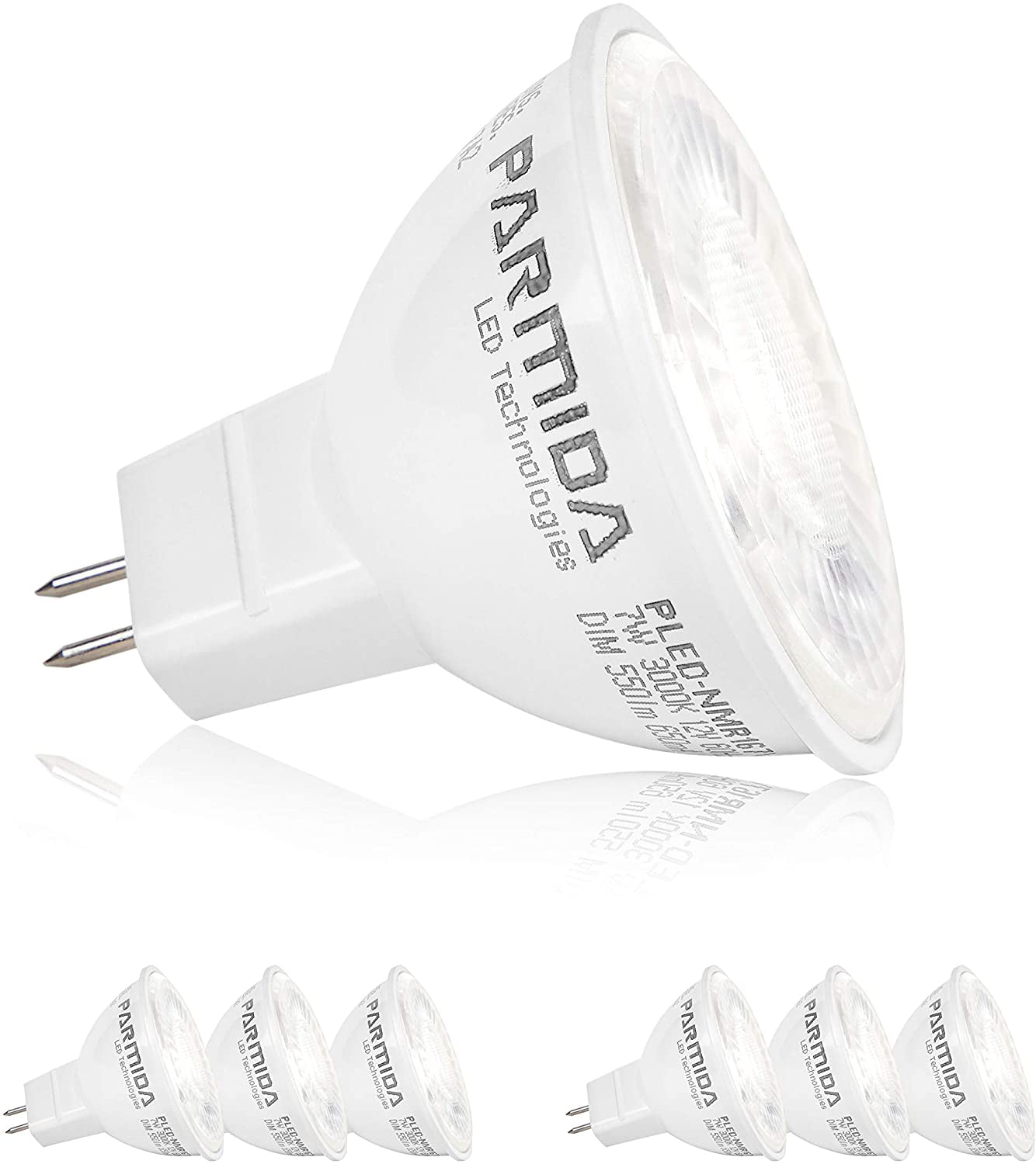 Slumber Plenarmøde konkurrence Parmida LED MR16 Bulb, GU5.3 Base, Dimmable, 7W (50W Equivalent), Track  Lighting, Spotlight, 6 Pack - Walmart.com