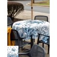 thumbnail image 5 of Outdoor Tablecloth with Umbrella Hole for Patio/Picnic/Party/Camping, Blue Coastal Crabs Waterproof Table Cloth Square Cover Washable, Summer Ocean Sea Starfish Coral Shells (54"x 54"), 5 of 9