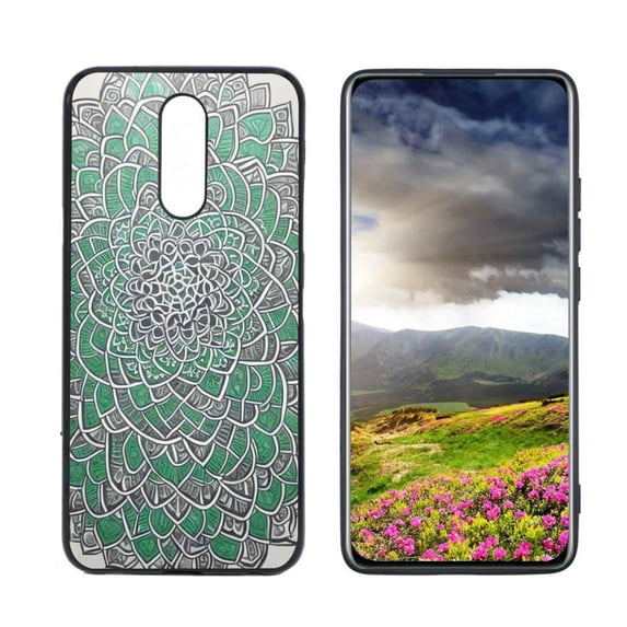 Compatible with LG Solo LTE Phone Case, Mandala11-120 Case Men Women, Flexible Silicone Shockproof Case for LG Solo LTE