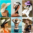 thumbnail image 7 of Sun Hats for Women Wide Brim Summer Beach Hats for Women Foldable Travel Straw UV Protection, 7 of 7