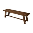 thumbnail image 2 of Pemberly Row 60" Dining Bench with Rectangular Seat in Rich Brown Acacia Wood, 2 of 9
