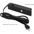 thumbnail image 5 of Wall Mount Power Outlet Strip, 4 Outlet Mountable Power Strip with Switch, Under Desk Power Strip Connect with 6ft Cord Mount Under Desk, Workbench, Nightstand, Dresser, Table.(Black), 5 of 7