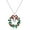 silver, variant on Christmas Necklaces For Women Glitzy Rhinestone Xmas Wreath Bell Pendant Necklace Holiday Jewelry Gift