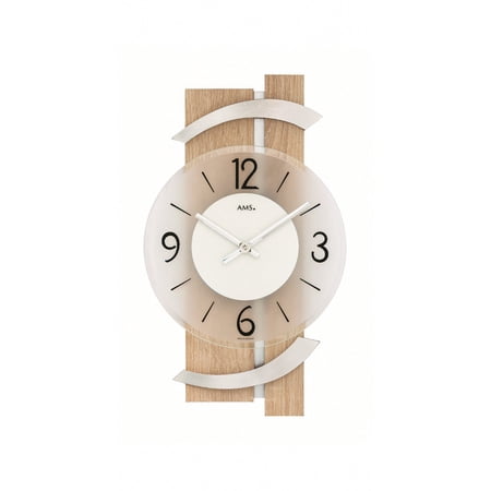 Modern wall clock with quartz movement from AMS
