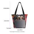 thumbnail image 3 of Balery Colorful Flower German Shepherd Bolsa de Hombro con Diseño, Bolsa Grande y Duradera, Bolsa Versátil para Compras, 3 of 6