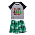 thumbnail image 2 of Christmas Clearance!pstuiky Matching Pajamas Christmas Family Pajamas Set, Christmas Tree Pattern Tops+shorts Elastic Pants for Dad Mom Kids, 2 of 4