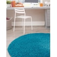thumbnail image 4 of Unique Loom 3151397 Tapis Rond Shag Uni 7 x 7 Pieds, Turquoise, 4 of 15